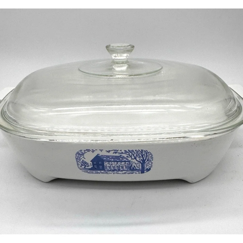 Corning Ware Browning‎ Skillet for Amana Radarange Microwave Oven w/ Pyrex Lid